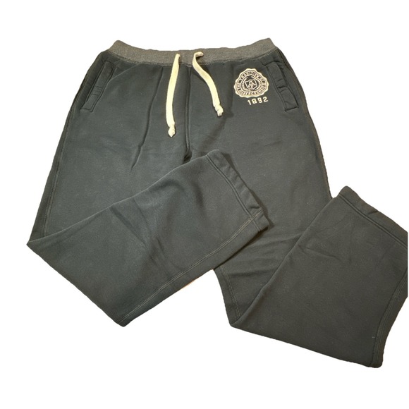Vintage Y2K Abercrombie Fitch Men Sweatpants XL Fleece Baggy Lounge Embroidered - Picture 1 of 9